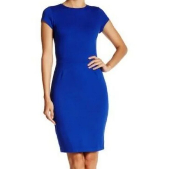 LOVE...ADY Cap-Sleeve Sheath Dress SZ M - Picture 2 of 6